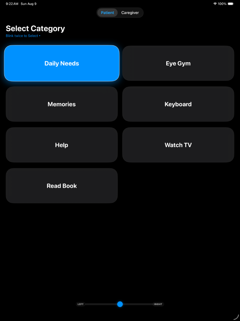 ALS Assist iPad App Interface